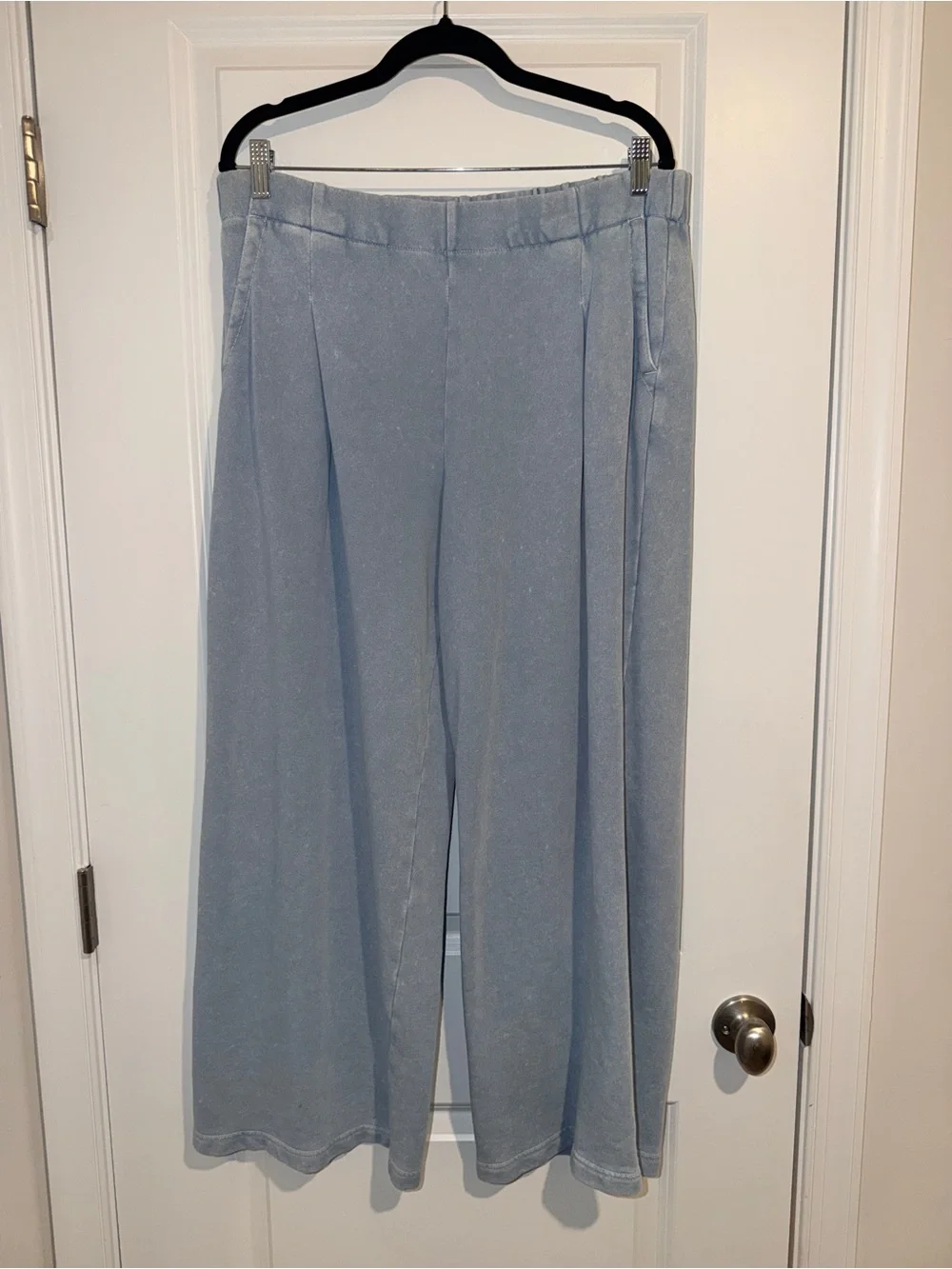 aerie New Heights Turtleneck Sweatshirt and Fleece Trousers Cloud Blue